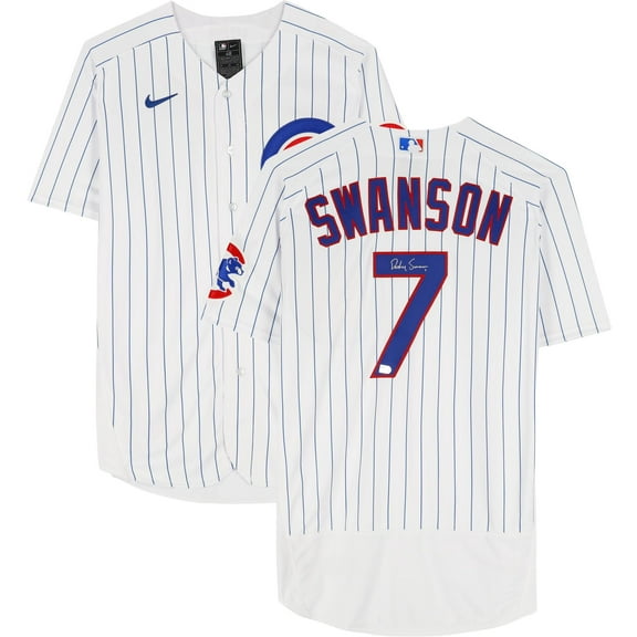 Dansby Swanson Chicago Cubs Autographed White Authentic Jersey - Fanatics Authentic Certified