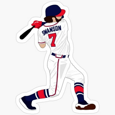 Dansby Swanson Sticker Baseball Sticker, Football Sticker, Basketball Sticker, Sport Player Sticker, Phone Decal Water Bottle Stickers Car Decals