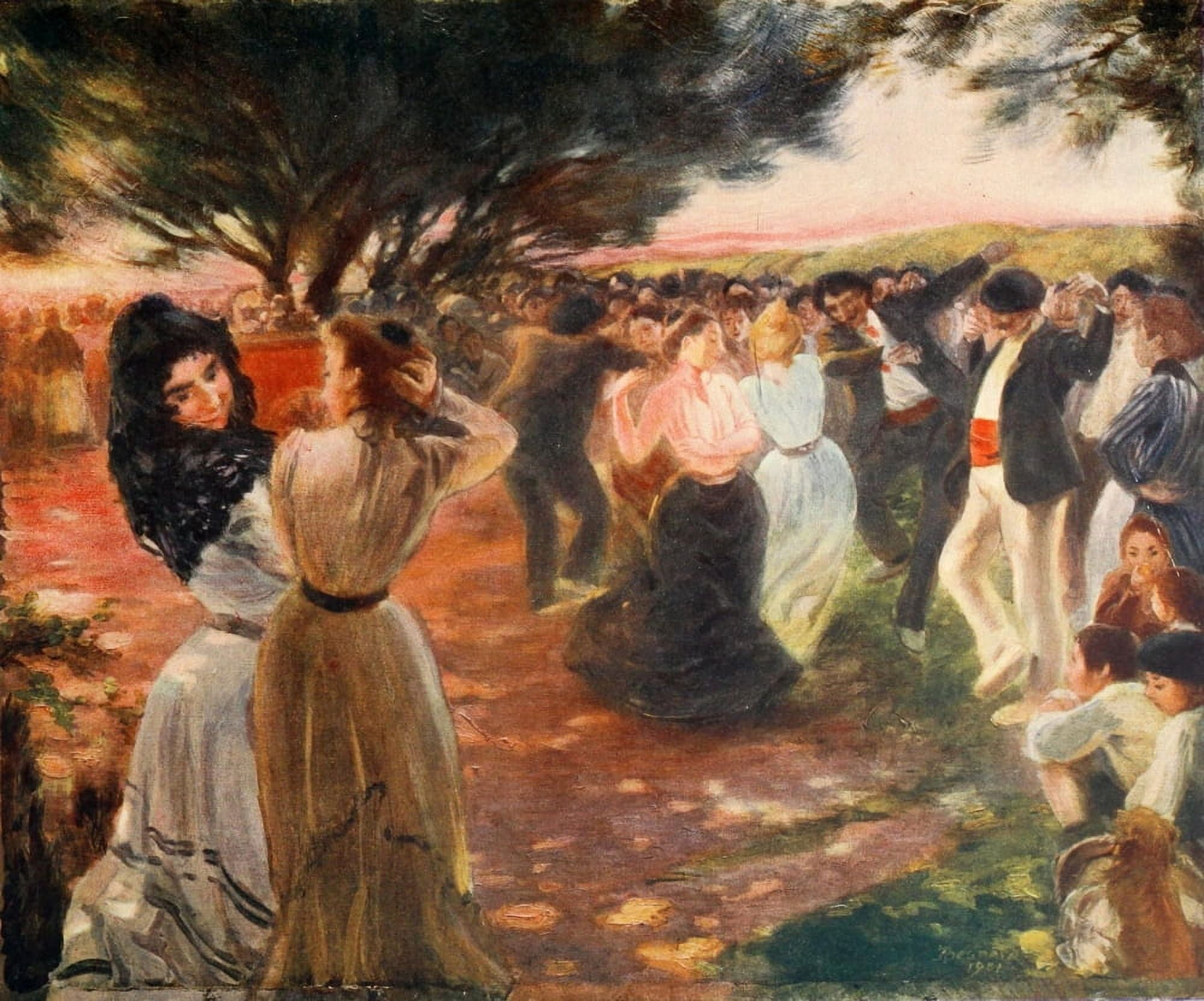 Danse Basque Canvas Art - Albert Besnard (18 x 24)