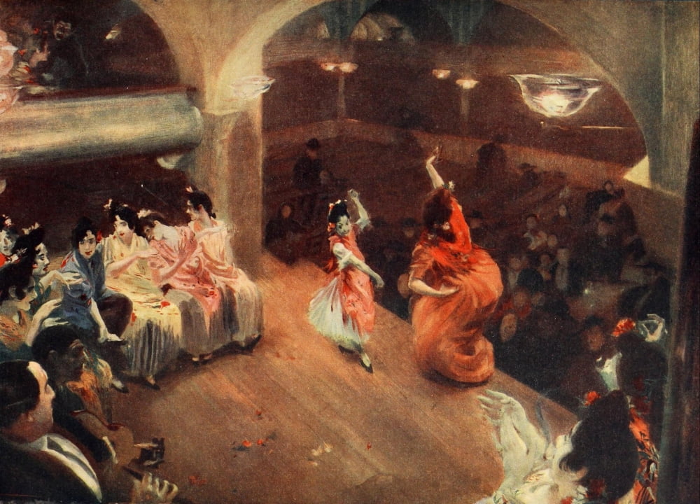 Danse Espagnol Albert Besnard 1906 Canvas Art - Albert Besnard (24 x 36)