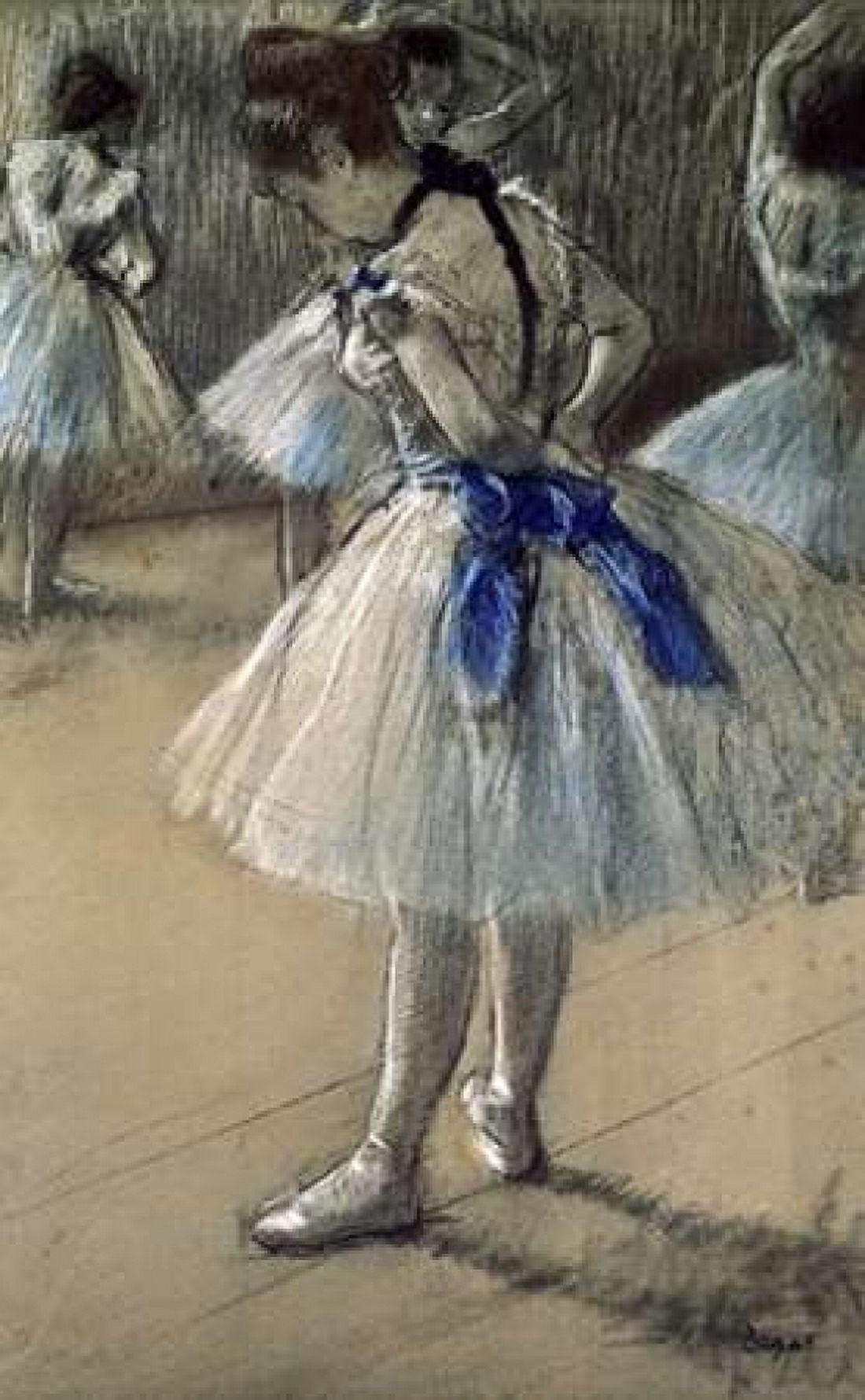 Danseuse Dancer PastelCharChalk Canvas Art - Edgar Degas (24 x 36)