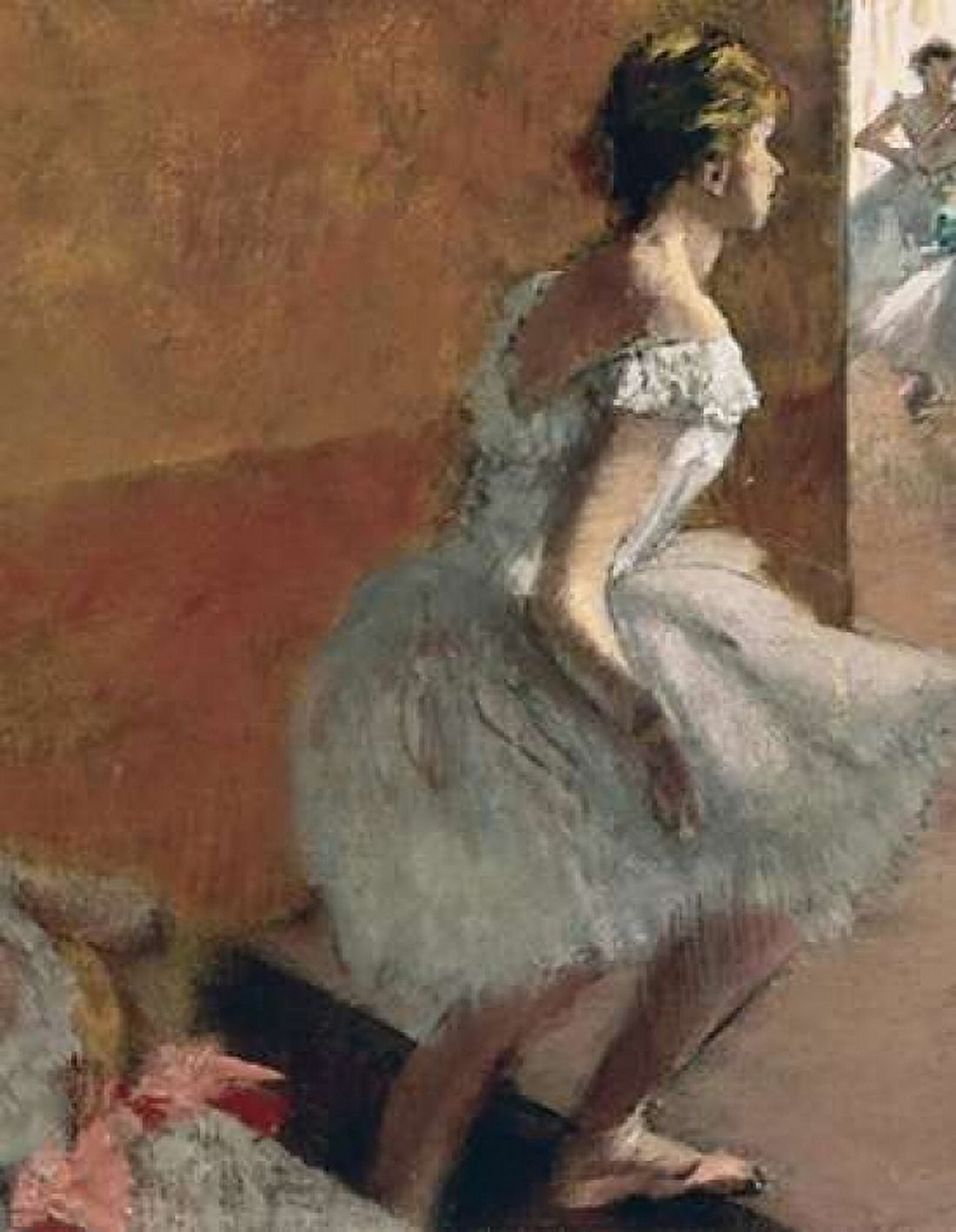 Danseuses Montant Un Escalier - center Canvas Art - Edgar Degas (24 x 30)