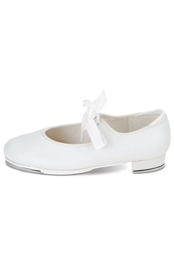 Girls White Patent Grosgrain Ribbon Value Comfort Tap Shoes 12 Kids