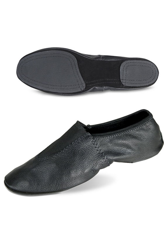 Girls Black Soft Leather Upper Gymnastic Shoes 1 Kids