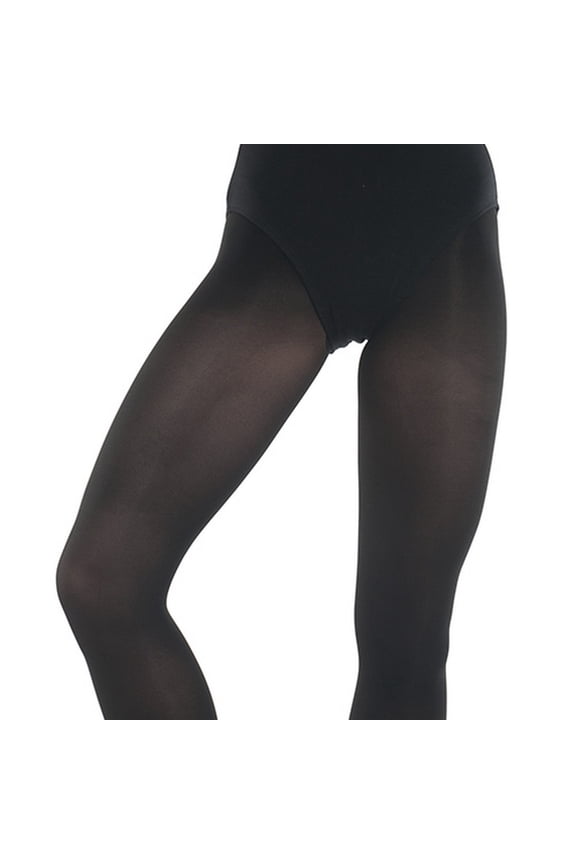 Girls Black Stretch Nylon-Micro Spandex Convertible Tights 6X-7