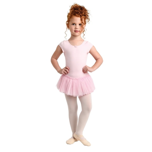 Danshuz Girls Pink Bow Back Accent Short Sleeve Glitter Dress 8/10