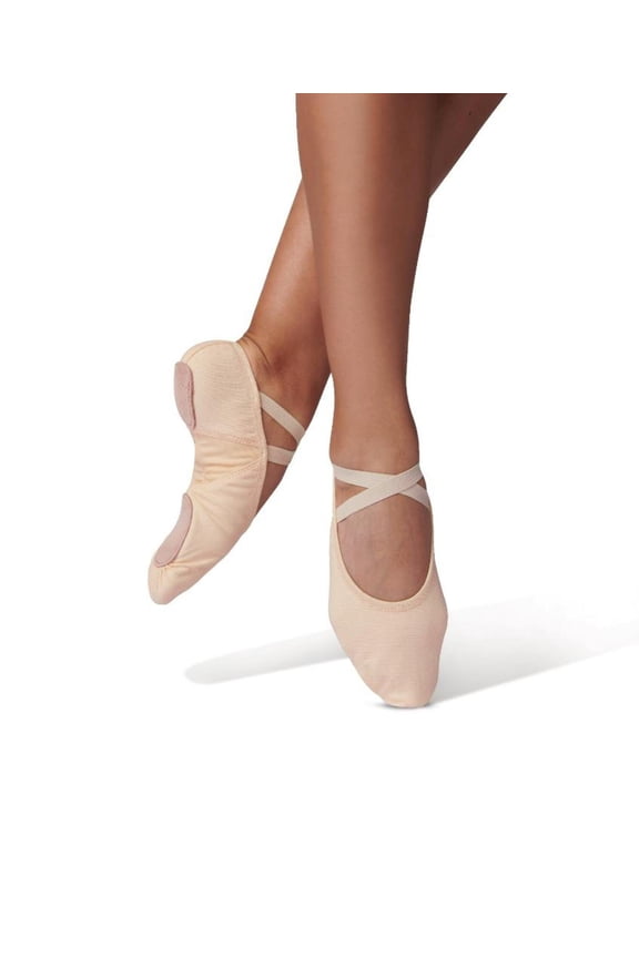 Girls Pink Stretch Canvas Split Sole Ballet Shoes 11 Kids