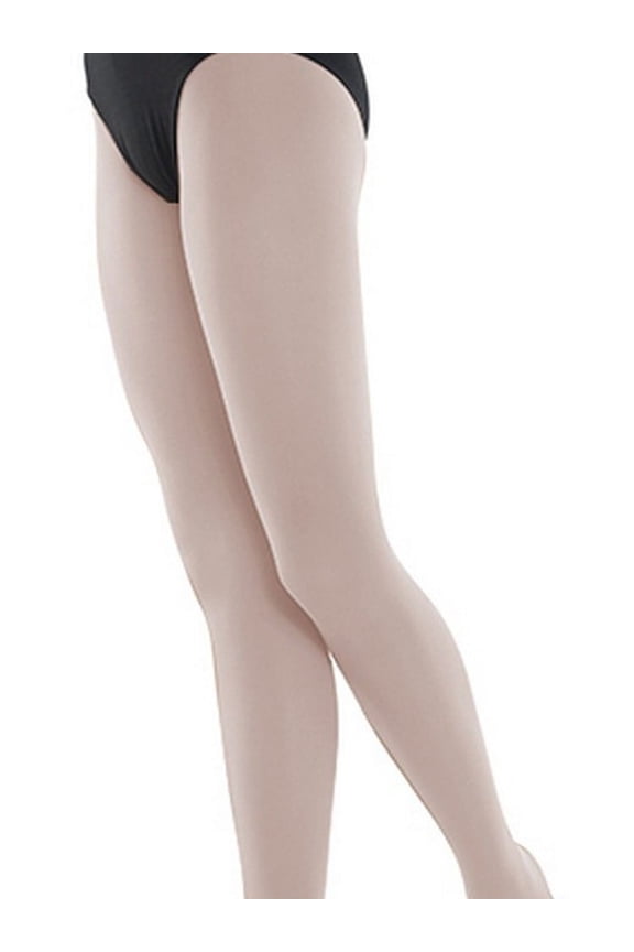 Girls Theatrical Pink Nylon-Micro Spandex Convertible Tights 6X-7