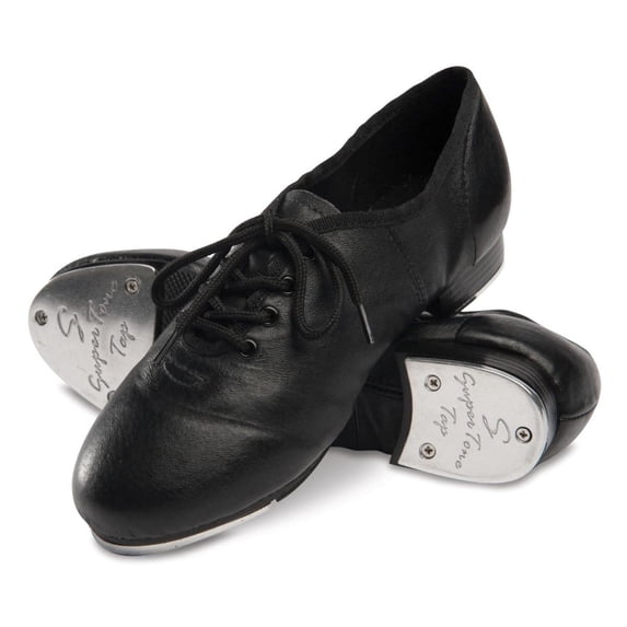 Danshuz Women's Split Sole Jazz Tap Black Oxfords 12 W