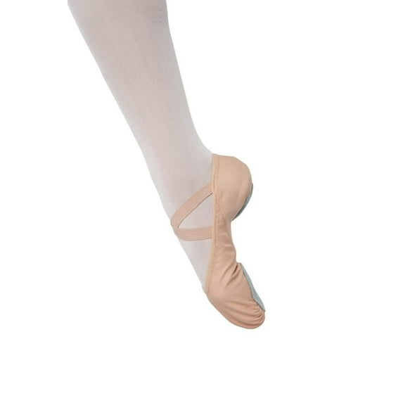 Danshuz Women's Stretch Split Sole Ballet Shoes Pink Leather Spandex 9 W