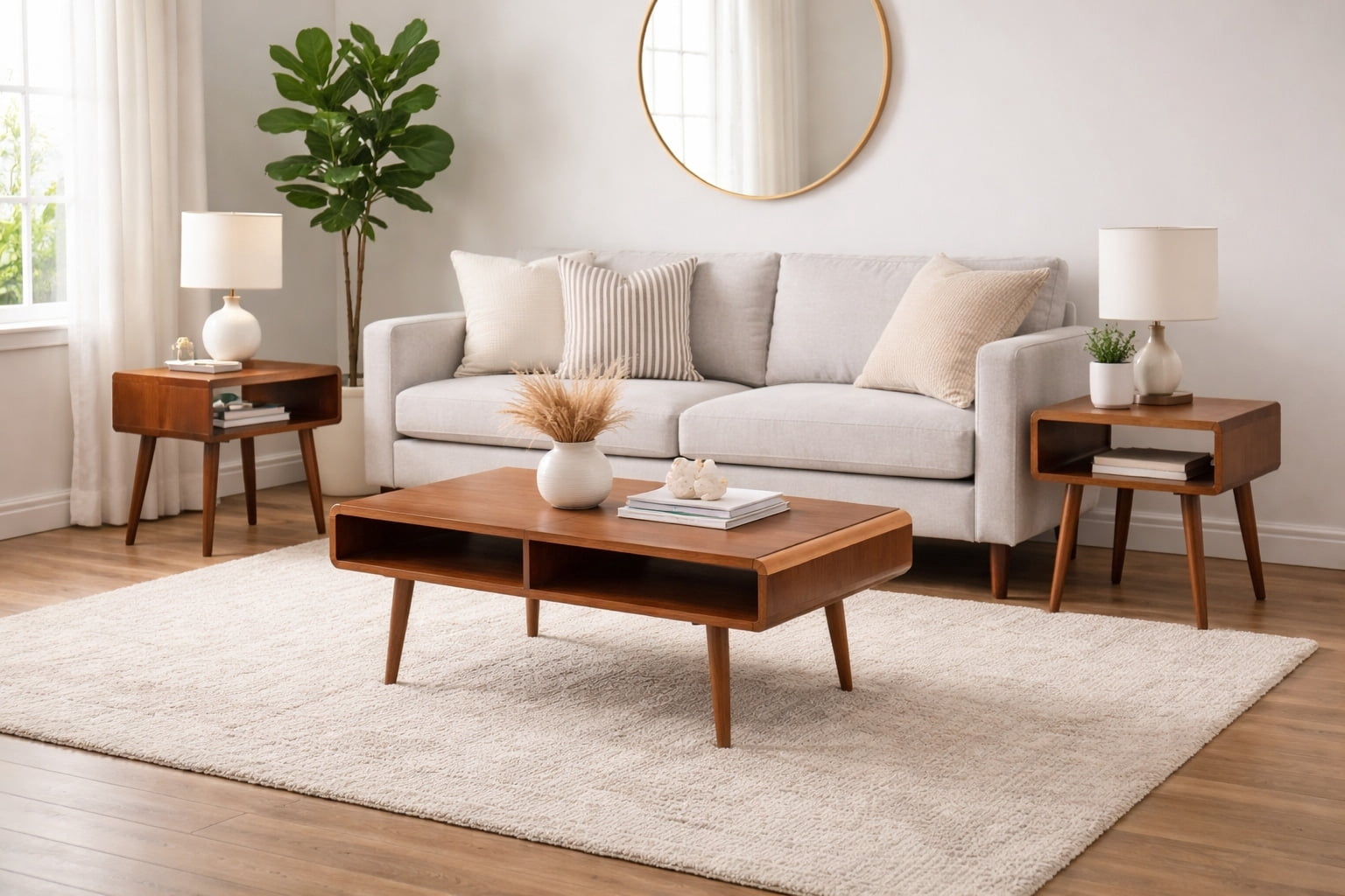 Dansk 3-Piece Occasional Table Set, Zebra Series