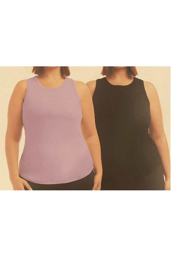 Airbrush Tank 2-Piece Set (Black Salt/ Digital Lavender, M)