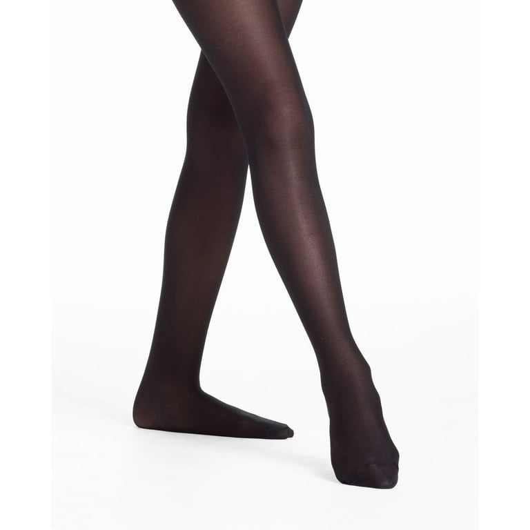 On The Go Women's Classic Opaque Black Footed Tights 