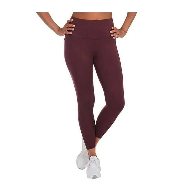 Danskin Women 7/8 Length Brushed Legging Black Cherry Size Small - NEW WITH  TAGS