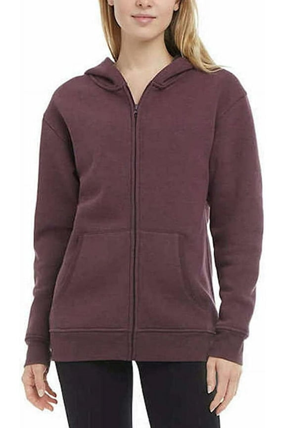 Ladies' Full Zip Hoodie Soft Brushed Fleece 1630466 (Nocturne Heather, XXL)