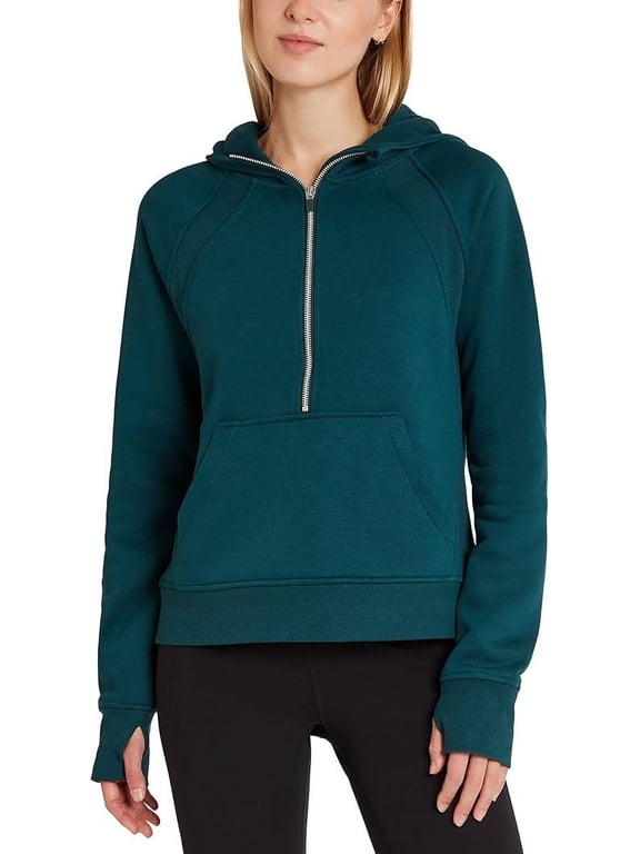 Ladies' Half Zip Hoodie-Medium