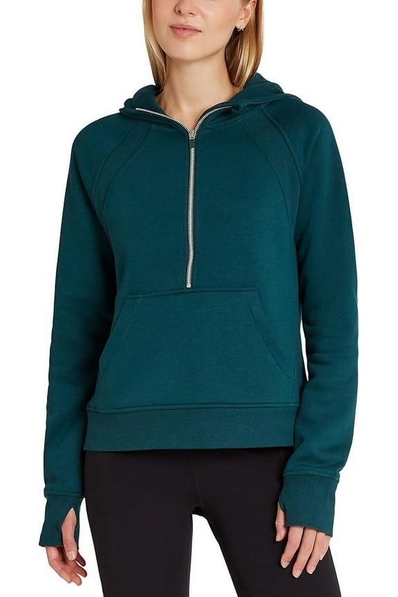 Ladies' Half Zip Hoodie-Medium