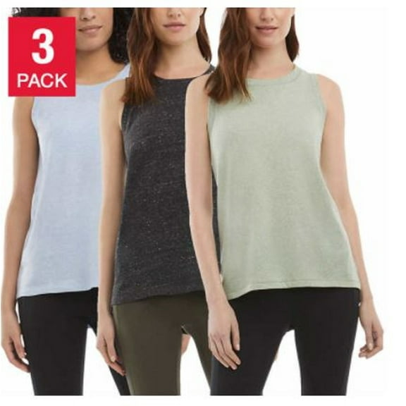 Danskin Ladies' High-Low Tank (Desert Sage/Starbright/Black Salt combo, Small)