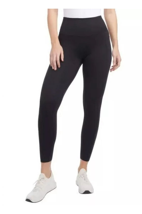 Ladies' High Rise Brushed Tight with Reflective dots (Black, X-Large)