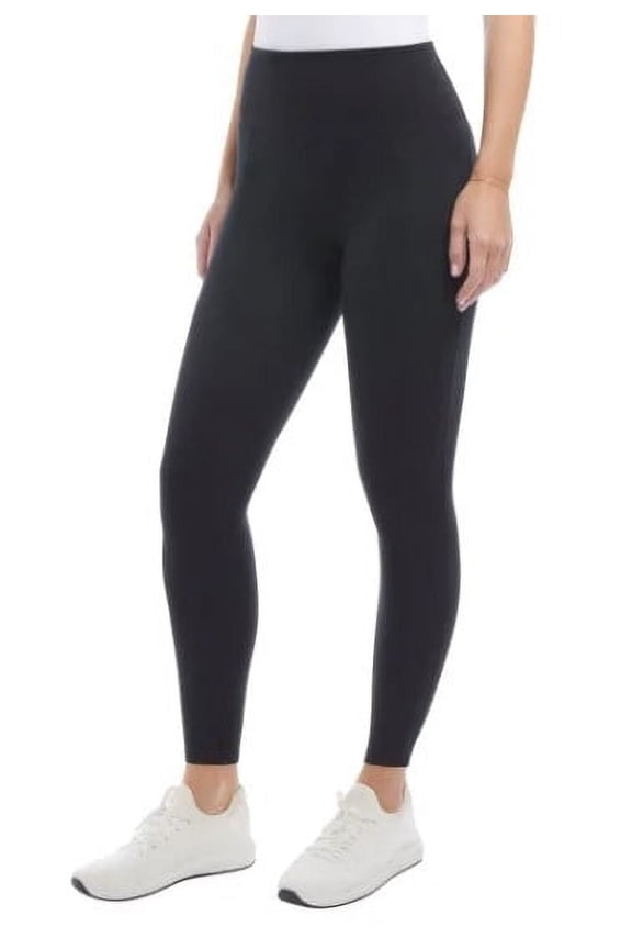Ladies' High Rise Midweight Legging (Black, X-Large)