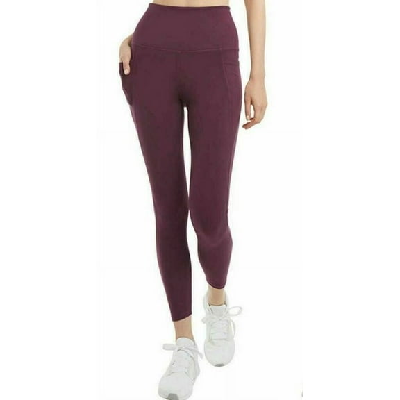 Danskin Ladies' High Rise Tight with Pockets, Italian Plum Medium