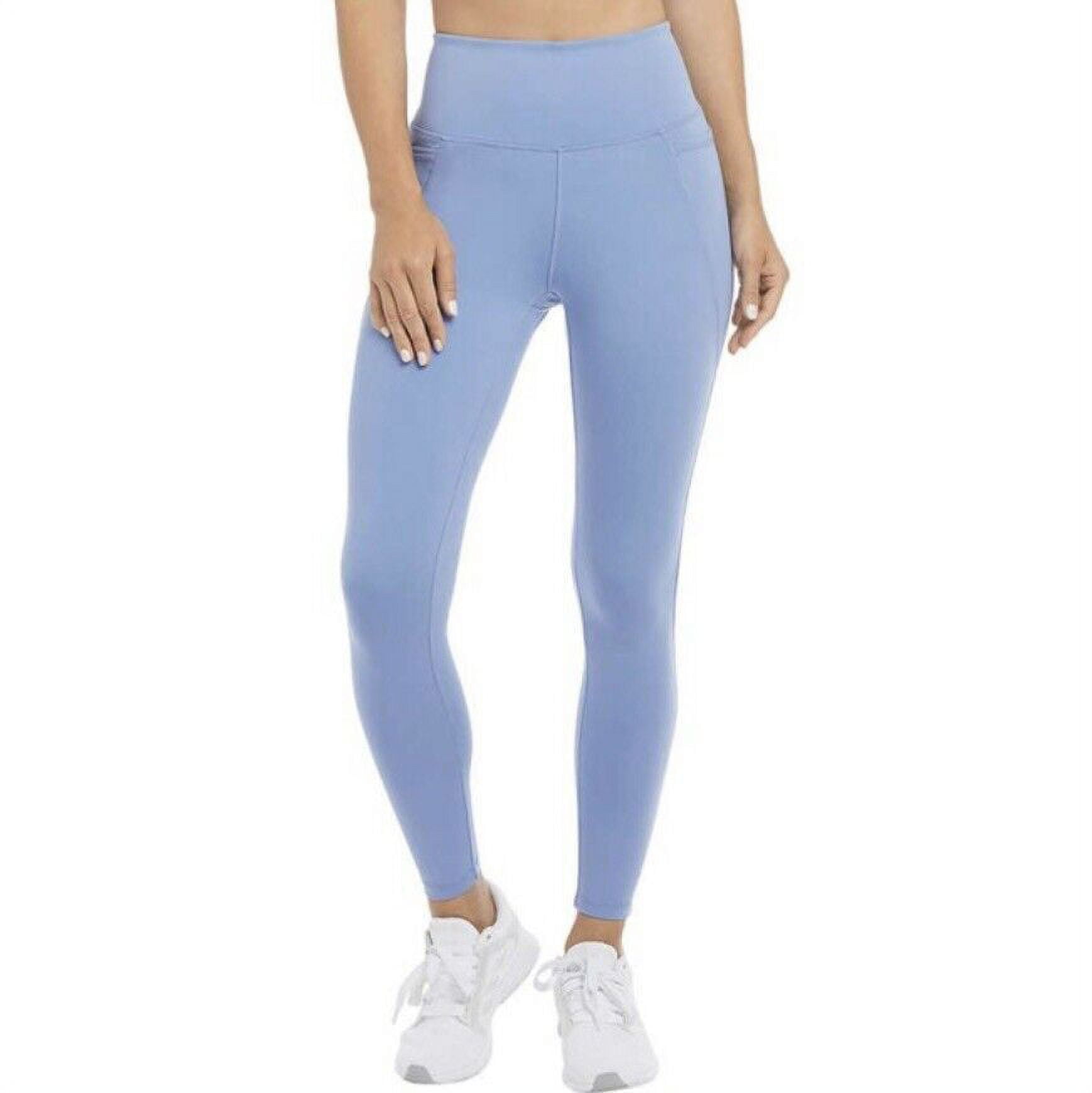 Danskin Ladies' Lightweight High Waist Yoga Active 7/8 Leggings, Light Blue,  Size Large 