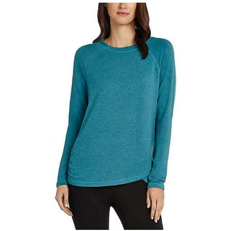 Danskin Ladies' Long Sleeve Crossover Top, Colonial Blue, XL - NEW
