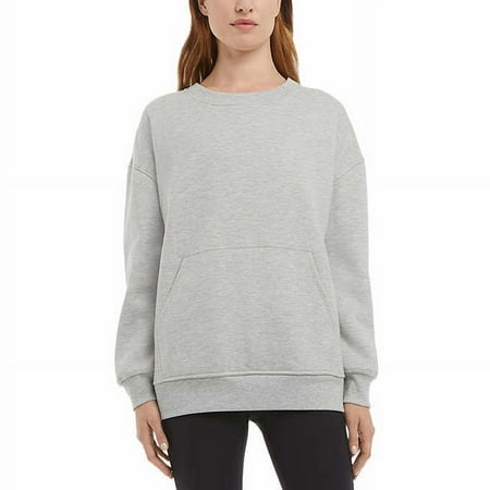 Danskin Ladies' Oversized Crewneck with Pocket Size: Medium, Color: Light Grey