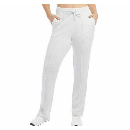 Danskin Ladies' Scuba Pants Double Faced Jogger, Oatmeal Heather XL