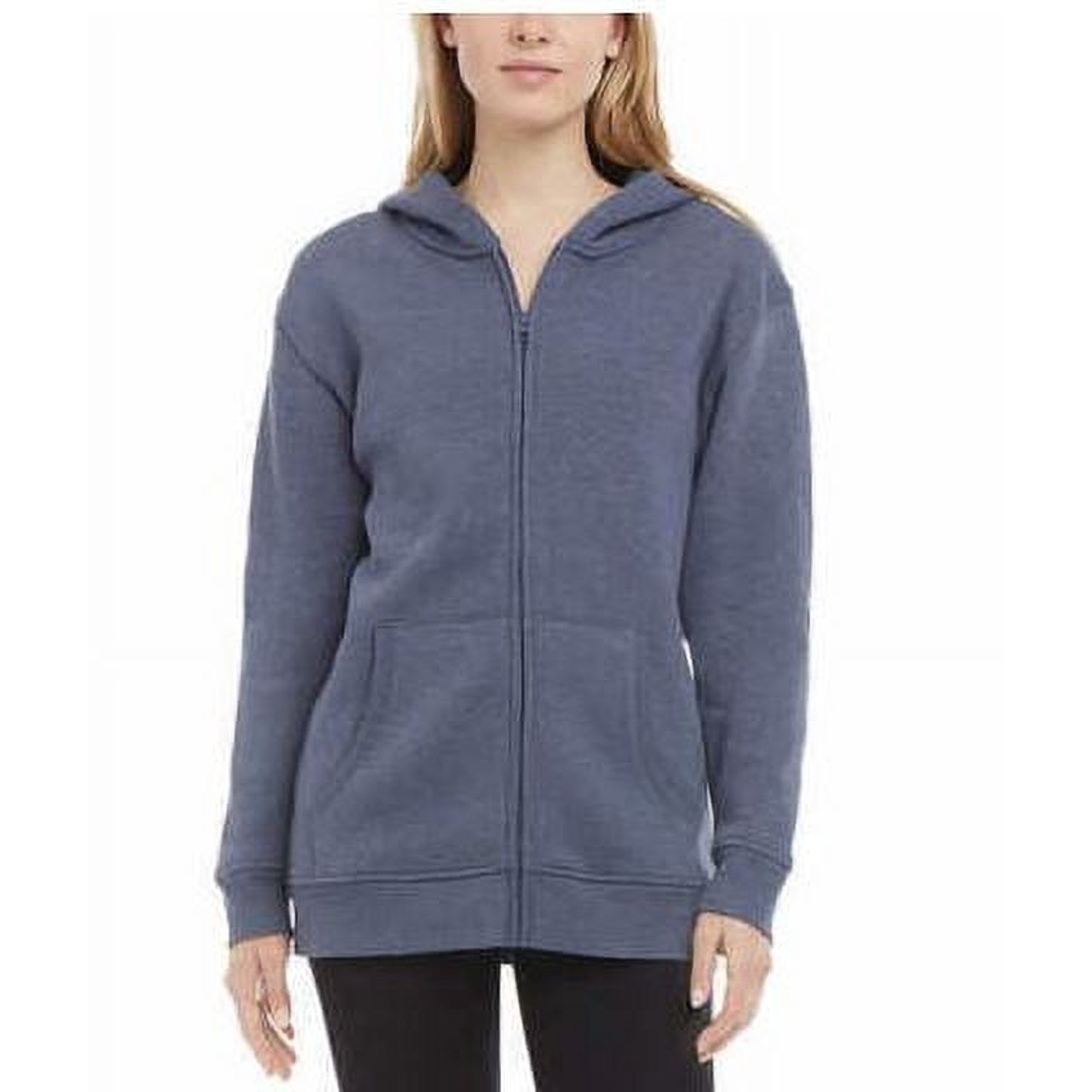 Danskin Ladies' Soft Brushed Fleece Full Zip Hoodie, Stonewash Heather  Small - Walmart.com