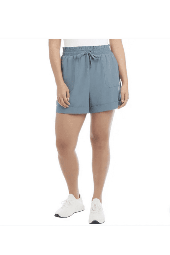 Ladies Woven Paperbag Shorts (Stormy Weather - XXL)