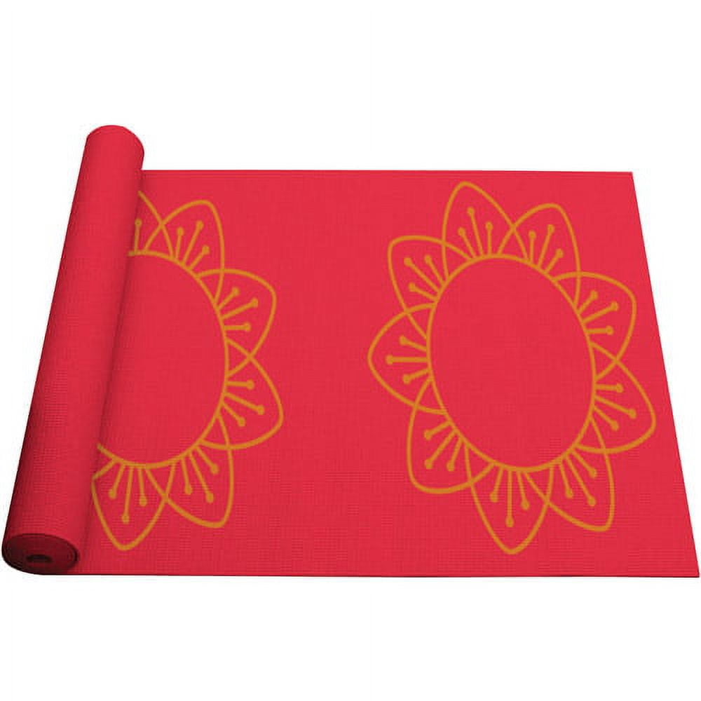 Danskin Now Dn Sun Shower Premium Yoga Mat 5mm Red Walmart