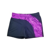 DANSKIN NOW Girl's black bike short with pink foiled inset