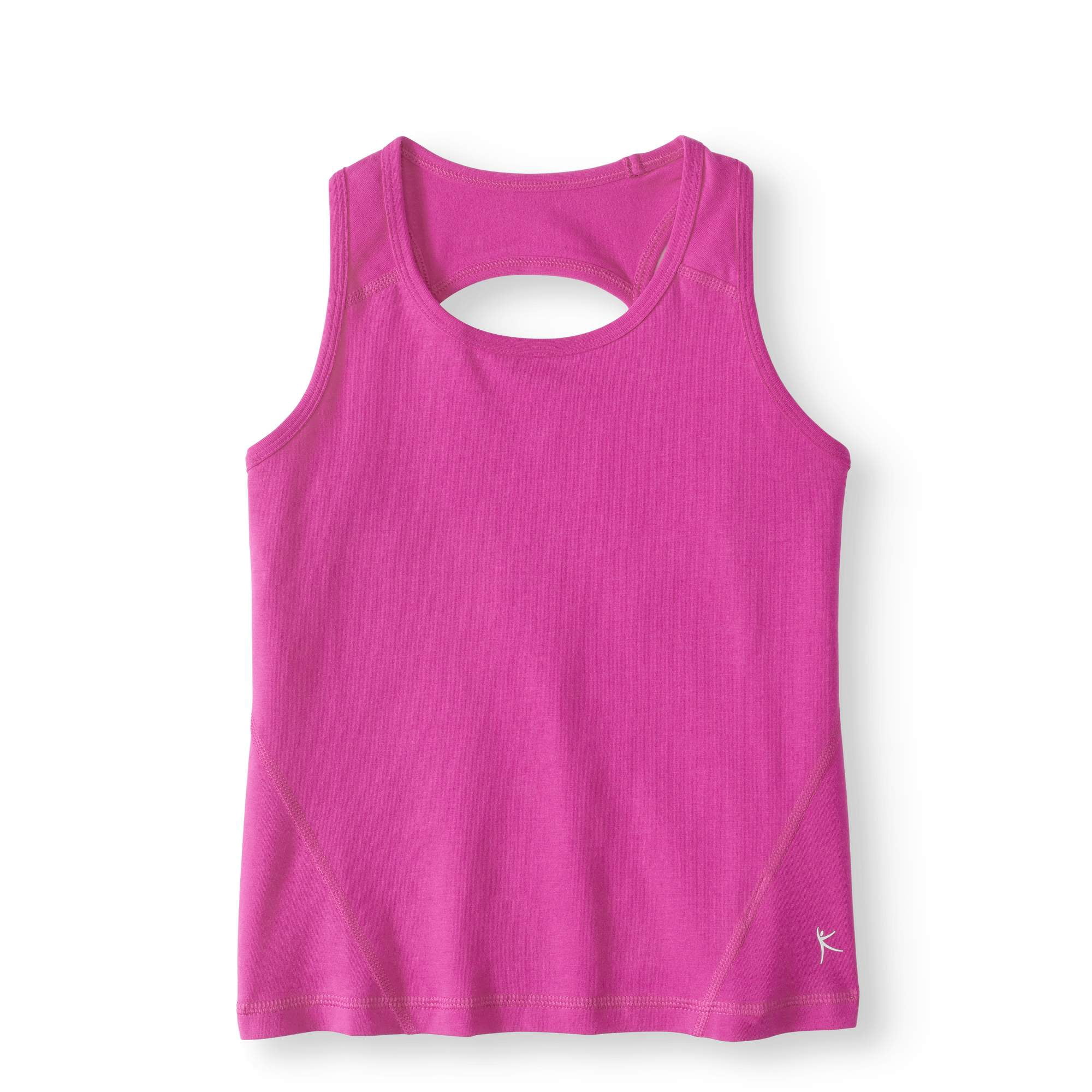 Danskin Now Girls' Dri-More Racerback Tank With Keyhole, Sizes 4-16