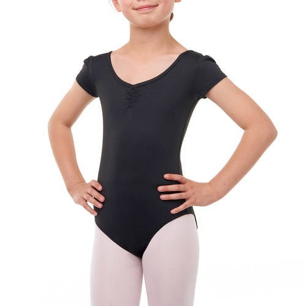 Danskin Now Girls' Short Sleeve Premium Dance Leotard (Little Girls & Big Girls)