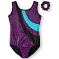thumbnail image 1 of Danskin Now Gymnastics & Dance Elite Foil Leotard with Keyhole Back and Matching Scrunchie (Little Girls & Big Girls), 1 of 4