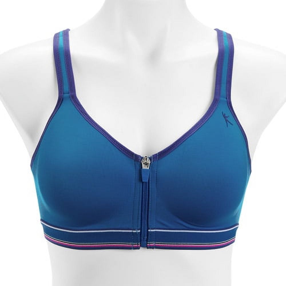 Danskin Now Zip Front Seamless Racerback Sports Bra XL Removable Pads NWT