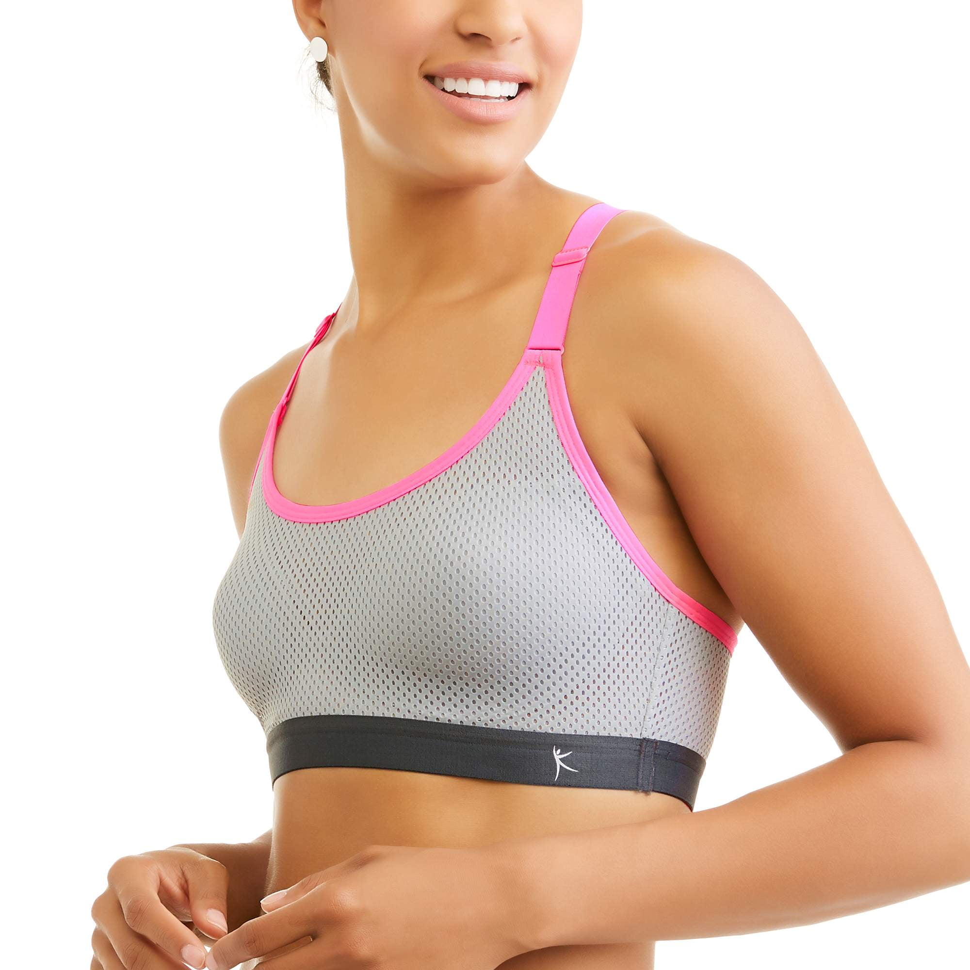 Danskin Now Sports Bra Fitted Medium Support Non Wired Size XL RESPECT