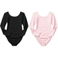 thumbnail image 1 of Danskin Now Long Sleeve Ballet Leotards with Front Liner, 2-Pack, Sizes 4-16, 1 of 2