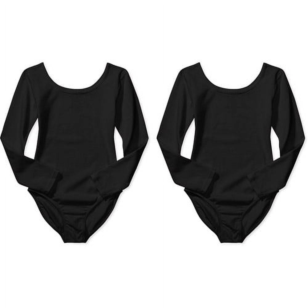 Danskin Now Long Sleeve Leotards with Front Liner, 2-Pack, Sizes 4-16