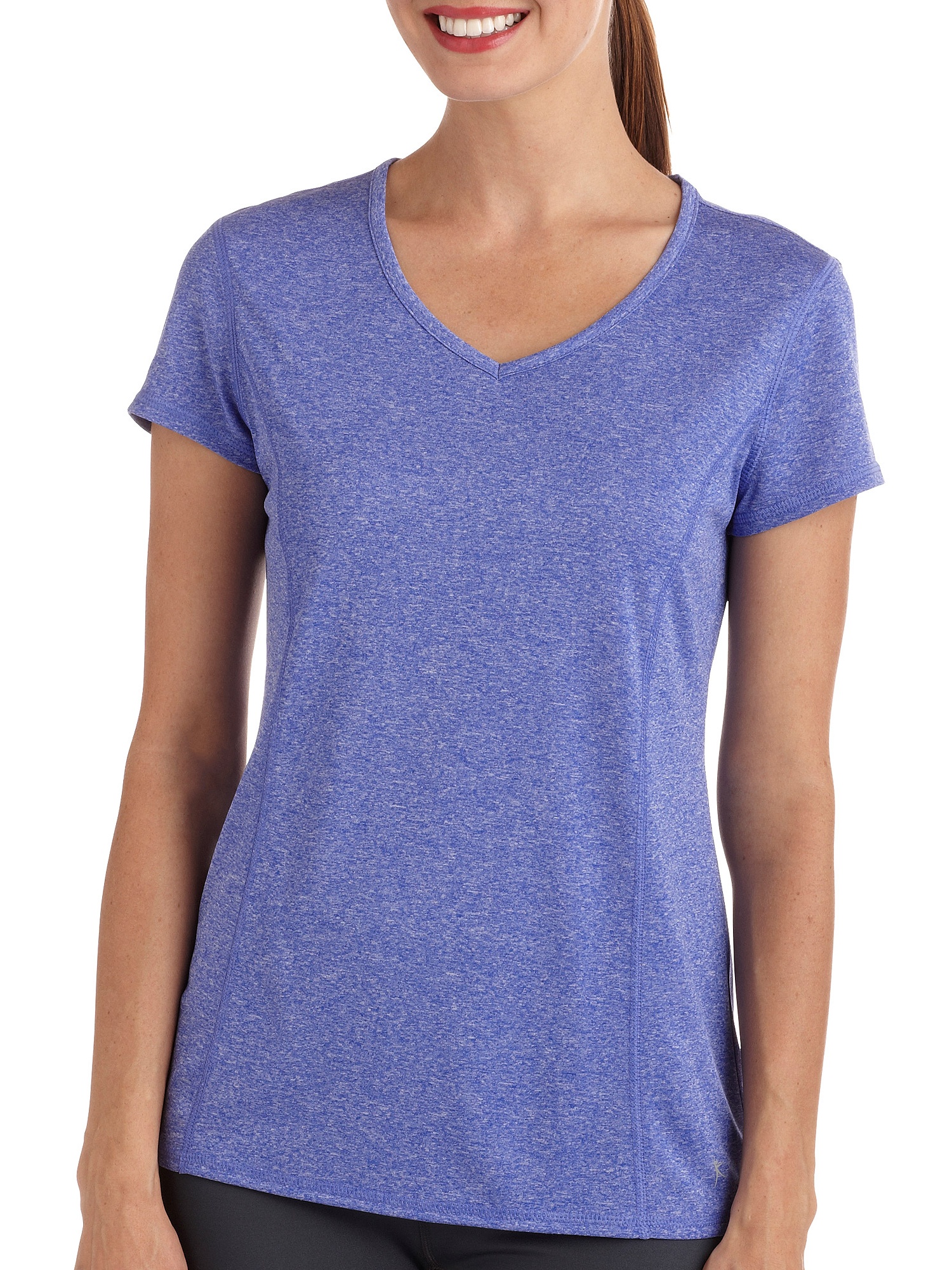 Danskin Now Women's Performance Tee With Flattering Seaming and Wicking 2-Pack - image 1 of 4