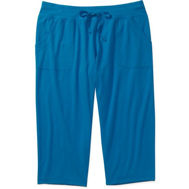 Danskin Now Women's PlusSize Knit Capris with Drawstring