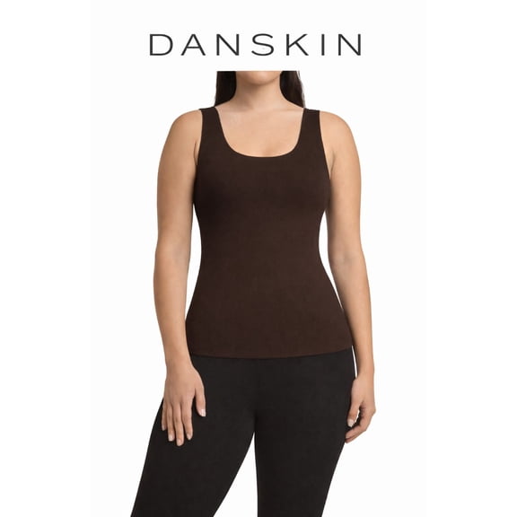 Danskin Woman's Crescent Tank Top - Espresso - Size XXL