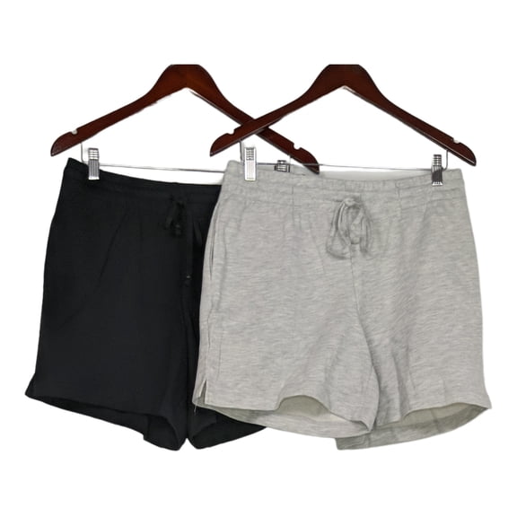 Danskin Women's Shorts Sz S Set Of 2 Ladies' Soft Active Gym Pull On Black