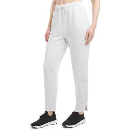 Danskin Women's Athletic Retro Jogger Sweatpants, Silver Heather, L
