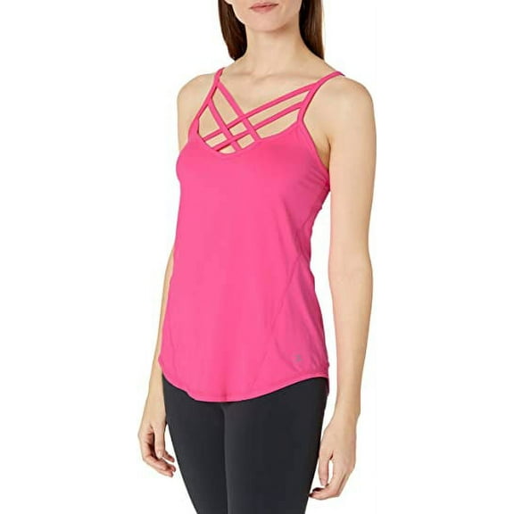 Danskin Women's Bcrf Tank Top, (Knockout Pink, Medium)