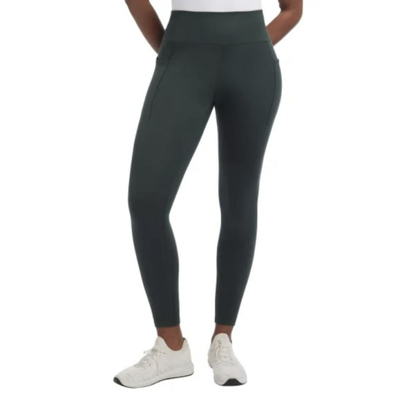 Danskin Women's Brushed Satin Stitch 7/8 Legging (US, Alpha, Small, Regular, Regular, Evergreen (Green))