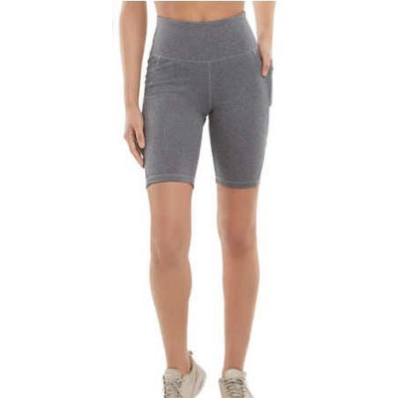 Danskin Women's Curved Contour Bike Short, Med Heather Gray Small
