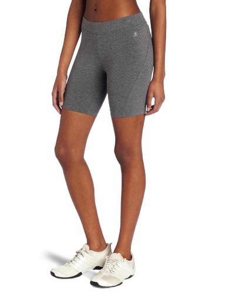 Danskin Women s Essentials Seven Inch Bike Short Charcoal Heather Large Walmart