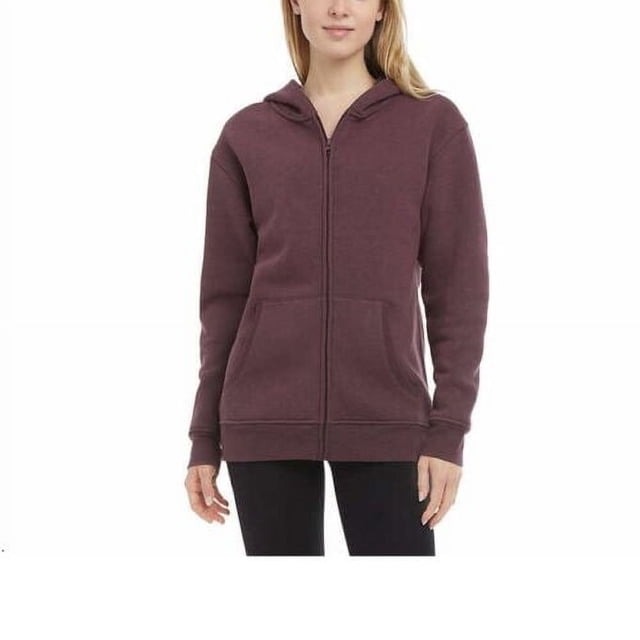 Danskin Women's Full Zip Ultra Cozy Hooded Jacket Nocturne Heather Large NWT